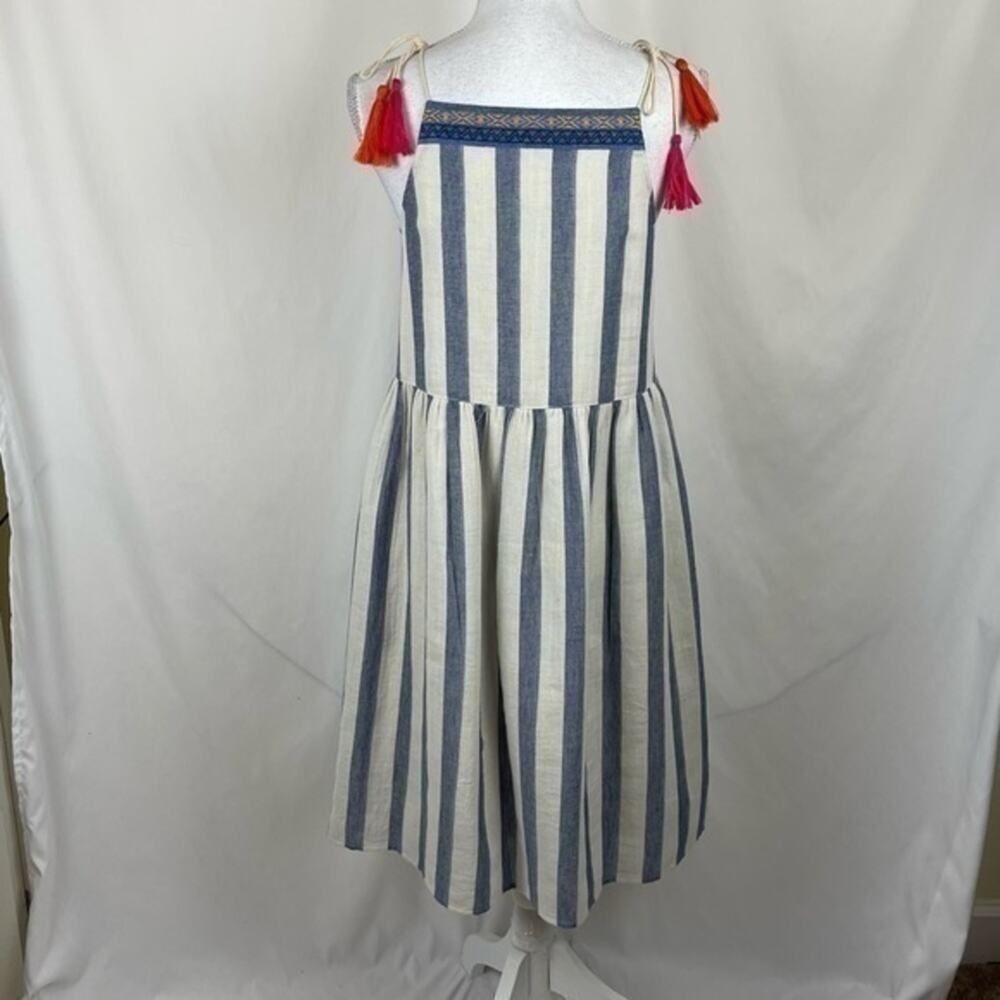 Altar’d State Blue White Striped Cotton Dress NWOT Size S Bohemian Festival - Picture 5 of 11